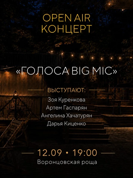 Open air концерт школы вокала Big Mic