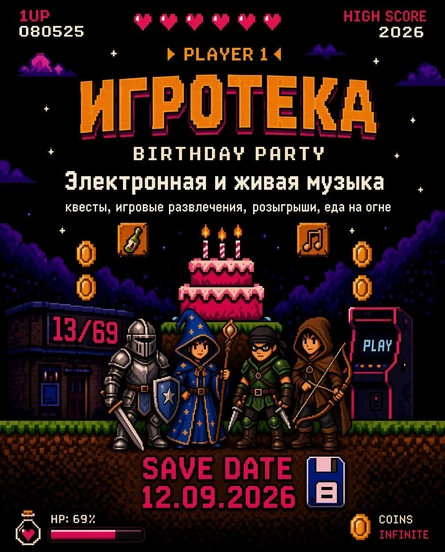 День рождения 13/69. Игротека
