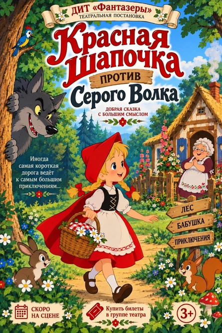 Красная Шапочка против серого Волка (3+)
