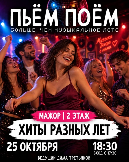Пьём Поём | 25 октября |  Хиты разных лет