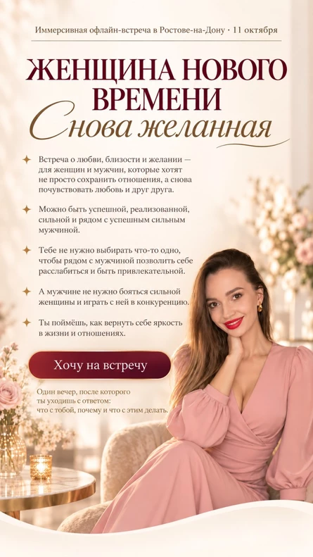 Женщина нового времени. Снова желанная.