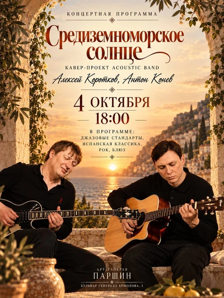 «Средиземноморское солнце» — вечер живой музыки, знакомых мелодий и хорошей атмосферы.