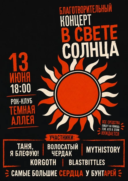 В СВЕТЕ СОЛНЦА | Благотворительный концерт| 3.10