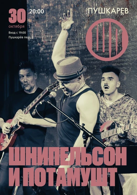 30 октября. Шнипельсон и Потамушт |  ДЕНЬРОЖДЕННЫЙ КОНЦЕРТ | Пушкарёв