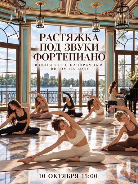 Растяжка под звуки фортепиано