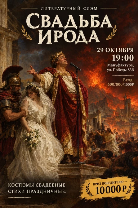 Литературный слэм «Свадьба Ирода»