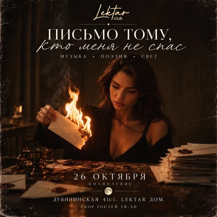 Lektar Club «Письмо тому кто меня не спас»