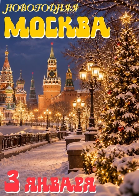 НОВОГОДНЯЯ МОСКВА 2027 / едем из Рязани 3 января