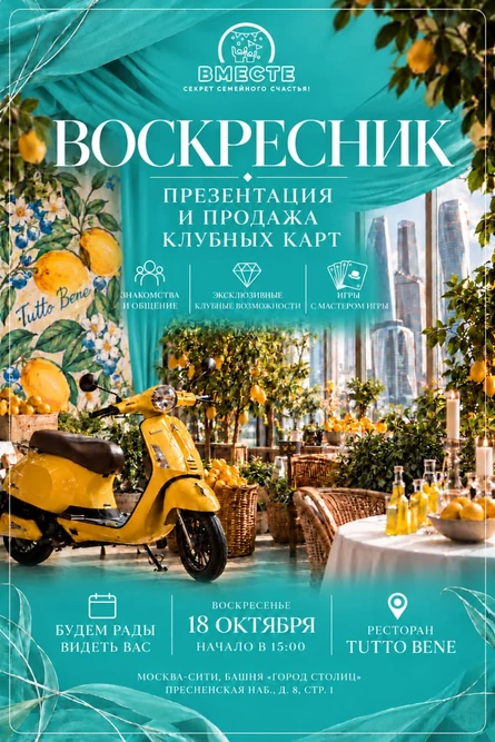 Вместе: Воскресник в Tutto Bene 18.10.2026
