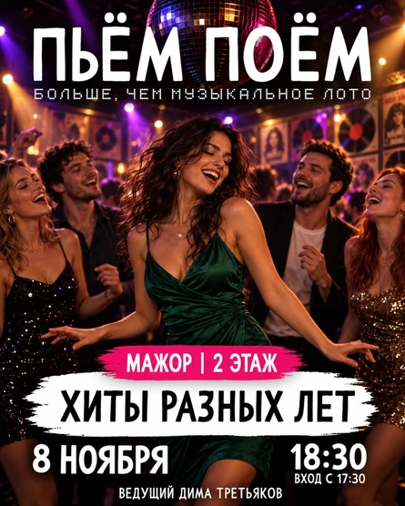 Пьём Поём | 8 ноября |  Хиты разных лет