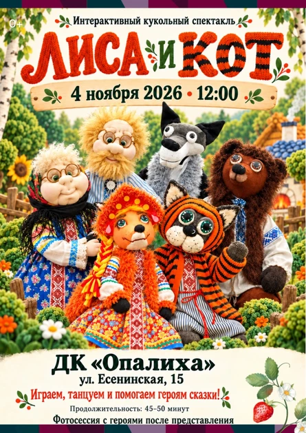 Интерактивный кукольный спектакль "Лиса и Кот"