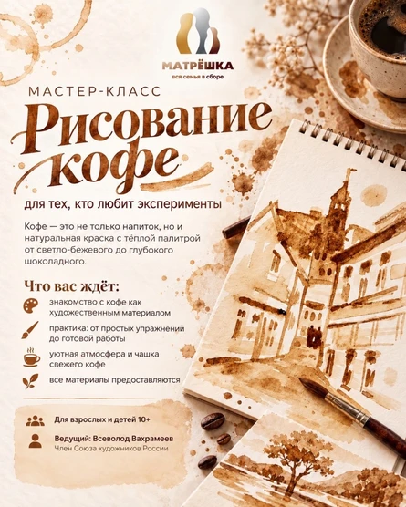 Мастер-класс "Рисование кофе"