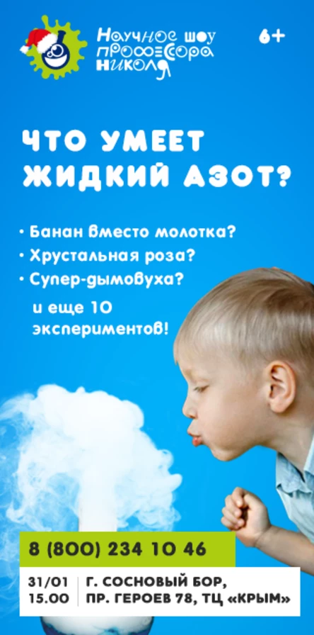 Научное шоу "Что умеет жидкий азот?"