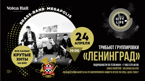 Трибьют группировки Ленинград "на бис" в исполнении - группы Мегаполис. BIG CITY LIFE.